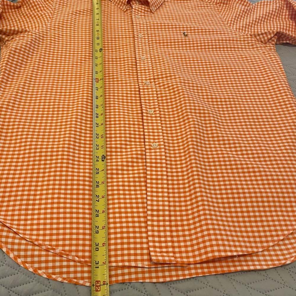 Ralph Lauren Men's Classic Fit Gingham Oxford Long Sleeve Polo Shirt Size XL - Picture 7 of 8